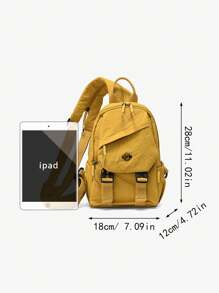 1 pieza Mochila multifuncional de nailon, Bolso de pecho para deportes al aire libre, Mochila ligera y sencilla, Bolso cruzado de hombro casual y de moda