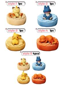 pokemon Figurina modello di Pikachu della serie Tempo libero Pokemon, in una posizione da sonno, come regalo