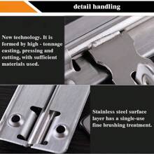 4" Slide Door Bolt Lock, Stainless Steel Burglar-Proof Door Latch, Wooden Door Lock Hasp, Thickened Double-Direction Door Latch Lock Set With Padlock Suitable For Wooden Doors And Windows, Ensuring Privacy And Security