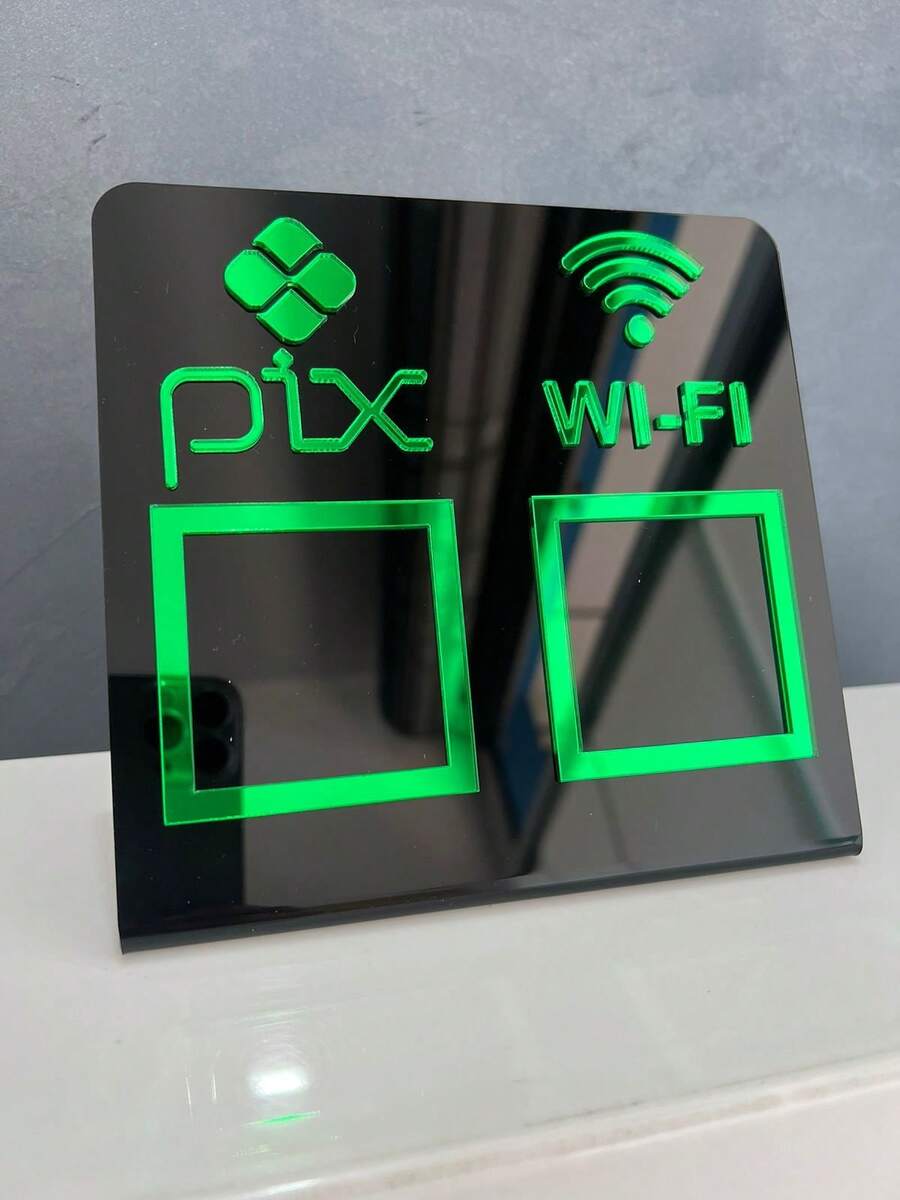 Pix Display Board Table Counter PIX And WI-FI - 黑色與綠色 - 查看 1