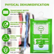 10Pcs/Set Wardrobe Moisture Absorbent Bags, Hanging Dehumidification Bags Anti-Mold And Moisture-Proof Bags, Suitable For Kitchen, Bathroom, Cabinet, Wardrobe, Shoe Cabinet, Car, School, Office, Home, Dormitory, Travel, Home Decoration, Christmas Note: Each Package Contains 50g Of Content ,Dehumidifier For Home