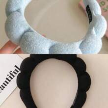 1 pieza Diadema con forma de nube simple de esponja para mujeres, diadema de verano para lavado de cabello y peinado, accesorios rosas, diadema, diadema para el cabello, diadema para el cuidado de la piel