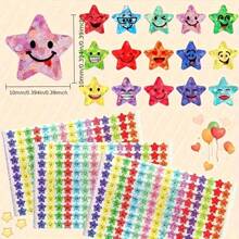 3000 Shining Star Stickers, Multiple Smiling Face Designs, 1500 Pieces Suitable For Student Rewards And Behavior Charts, Self-Adhesive Teacher Supplies