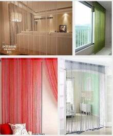 100cmX200cm Decorative Door String Curtain Beads Wall Panel Fringe Window Room Divider Blind For Wedding Coffee House Parts Door Divider Beads Tassel Screen Decoration (Colorfull 25) - 白色 - 查看 6