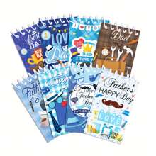 8 件节日卷轴、胡子派对计划器、记事本、备忘录、官方文件、装饰包装、直立翻页、便携且可拆卸 - 彩色 - 查看 3