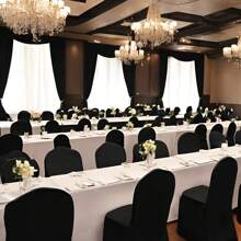 PcsStretch Spandex Chair Cover White Black Polyester Chair Slipcovers Dining Living Room Universal Fitted Chair Slipcovers Protector For Wedding Party Holidays Banquet Celebration