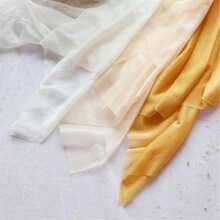 12 件多色闪亮涤纶薄雪纺方形纯色手工餐巾 46*46 厘米/18*18 英寸，适用于派对、婚礼、圣诞节、日常使用、餐厅、咖啡厅装饰、餐具、杯垫 - 彩色 - 查看 7