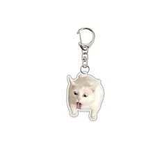 1pc/4pcs Pet Keychain Cat Photo Acrylic Pendant Accessory Backpack For School Letter - Multicolor - View 20