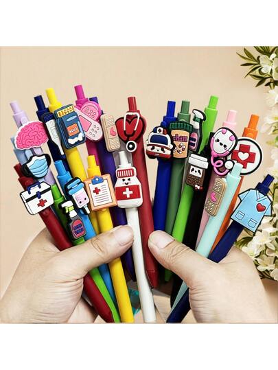 1 Peça/5/10/20/40 Peças Canetas Criativas de Enfermeira/Médico Caneta Esferográfica de Tin...