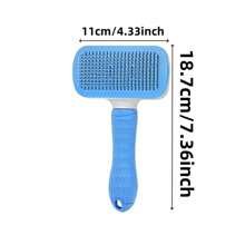 1pc Pet Grooming Brush, Cat And Dog Universal Cleaning Comb, Pet Brush, Pet Comb, Hair Cleaning Comb, One Click Hair Removal Comb, Cat Hair Removal Comb Silicone Dog Comb With Easy To Clean Button, Pet Massage Comb For Effective Knotting And Hair Removal, Ergonomic Handle Suitable For Dogs