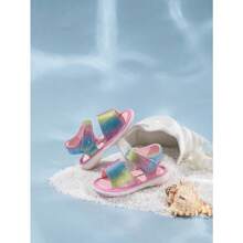 GENGASUN 1 pieza Sandalias informales para niños pequeños, zapatos de moda con arcoíris para niñas pequeñas para el verano