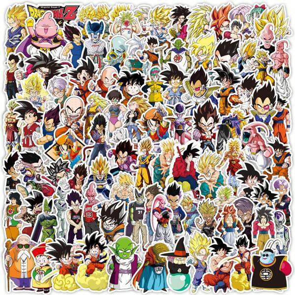 bandai 100PCS Funny Anime Stickers Aesthetic DIY Scrapbook Stationary Guitar Suitcase Cool Decal Funny Graffiti Sticker Gift Toy For Kid