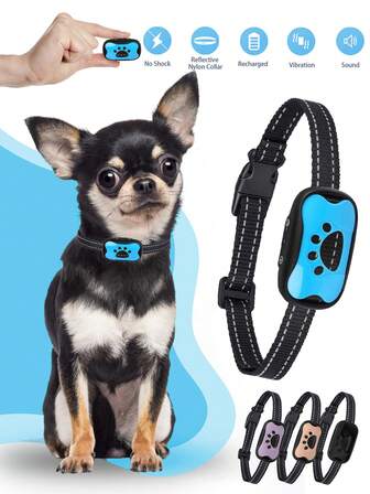 Rechargeable Dog Bark Collar For Summer Outdoor Dog Training Smart Collar Vibration Stop Barking Dog Devices Pet Supplies Anti Bark Collar For Large Dog, Medium Dog, Small Dog