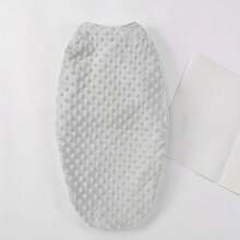 1pc Baby Swaddle Wrap, Newborn Anti-Startle Swaddle Blanket, Warm Fleece For Winter, Baby Cocoon Sleep Sack, 3D Beaded Soft & Comfortable, Gentle On Skin, Perfect Newborn Baby Shower Gift - White - View 9