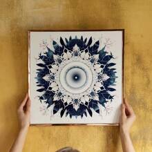 1pc Mandala Wall Art, Flower Pattern Poster, Geometric Painting Wall Art, Mandala Motif Art, Colorful Mandala Spiritual Art, With Or Without Frame, Room Decor, Home Decor, College Dorm Apartment Decor, Gifts For Wall Decoration In Hotel, Home, Living Room, Bedroom, Bathroom And Office