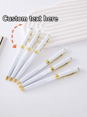 1pc/3pcs/6pcs/12pcs/24pcs Custom Stripe Ballpoint Pen,Engraved Personalized Pen,Gift For Teacher, Back To School Gift For Students,Party Favors, Birthday Gift, Bridal Party Gift, Company Gifts, Bridesmaid Gift, Exquisite Custom Pen, Women's Gift Pen, Christmas Gift, Mother's Day Gift For Girls,Best Friend,School Supplies