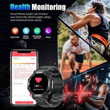 1pc Real GPS Smart Watch For Men, Dual-Band GPS Positioning, LED Flashlight, 3ATM Waterproof, 530mAh Battery, Wireless Call/Dial, Info Push, ChatGPT, Fitness Tracker, Heart Rate/Sleep Monitoring, Compass, Altitude, Barometer, 100+Sport Modes Smartwatch T-REX 3, Compatible With Android IOS