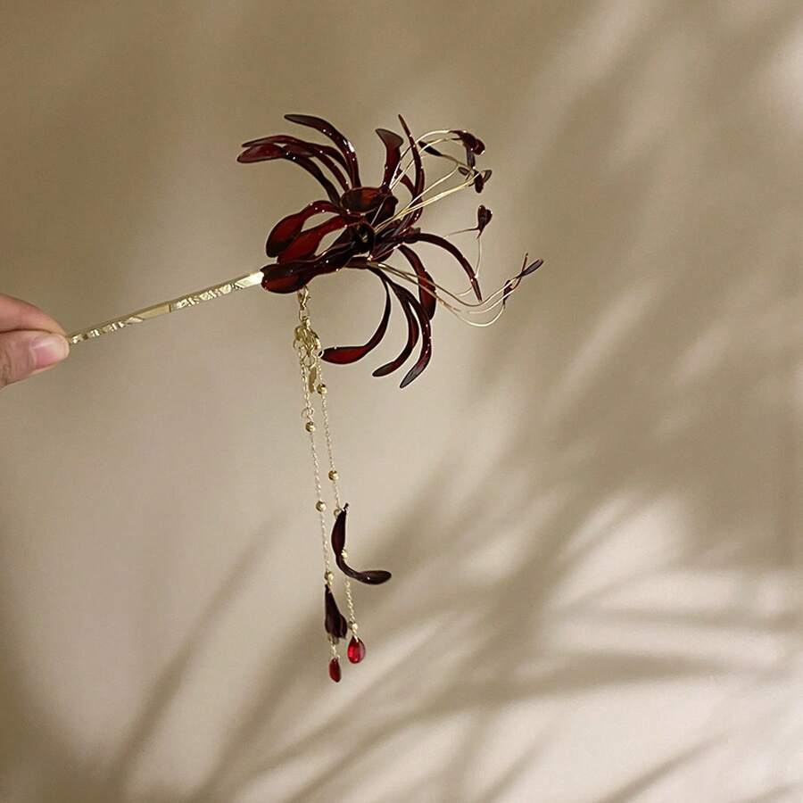 Hair Pins - 紅色 - 查看 1