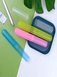 1/4 pièces Étui à brosse à dents anti-poussière pratique pour les voyages - Boîtier en plastique portable pour ranger les têtes de brosse à dents pour un usage quotidien et pendant les voyages - Disponible en différentes couleurs