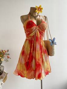 Temptaria Đầm hở lưng, trễ vai, kiểu dáng bohemian dành cho nữ cỡ lớn, thích hợp cho các lễ hội âm nhạc và kỳ nghỉ hè nhiệt đới, thanh lịch. - Nhiều màu - Xem 2