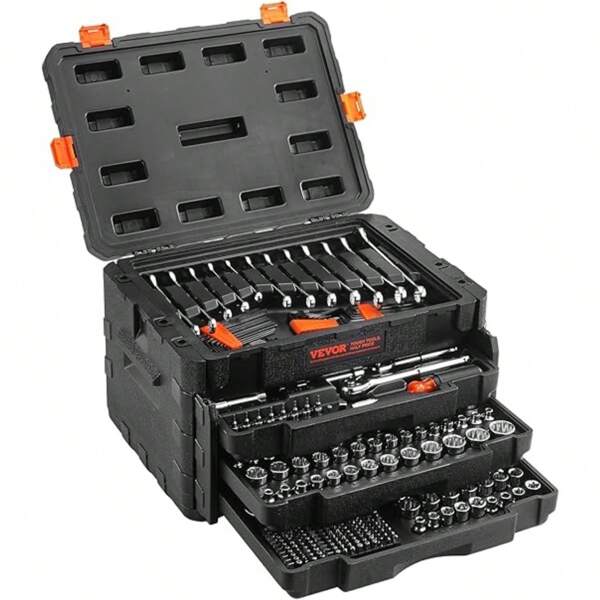 46pcs Socket Wrench Set, Ratchet Wrench Set And Extension Bar Swivel Slide Extension Sockets, For Auto Repair And Home Use