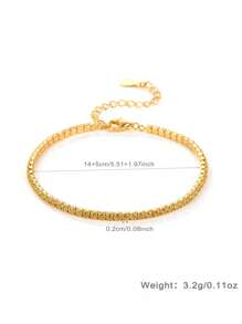 1 Peça Conjunto de Joias Pulseira de Prata 925 com Fileira de Diamantes, Hipoalergênico, Definido com Zircônia Artificial, Pulseira Colorida e da Moda, Adequada para Mulheres Usarem em Festas