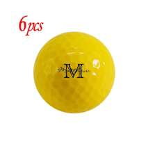 Personnalisé 3/6 pièces, Balle de golf moderne texte personnalisé en couleur, Cadeau de fête des pères, Noël, Six couleurs au choix, Distance et précision améliorées, Parfait pour les golfeurs, Accessoires de golf/Golf haute performance/Idéal pour anniversaires, Nouvel An, Saint-Valentin