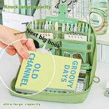 1pc 12-Layer Large Capacity Small Item Storage Bag, Elementary/Middle School Students Stationery Box, Minimalist Multi-Function Pencil Case, Student Pencil Box, Learning Stationery, Accessory Storage Bag, Middle School Student Stationery Bag, Student Pencil Case, Pencil Bag, Student Prize, Back To School Stationery Supplies Bag For School School Accessories School Stuff
