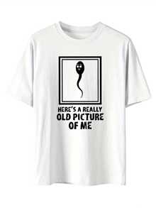 Camiseta de Hombre Personalizada con Patrón + Texto Impreso en el Pecho - Negro - Ver 10