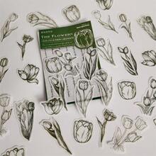 34pcs Floral Theme Washi Stickers, Plant Decorative Materials For Scrapbooking, School Supplies,Back To School - Multicolor - View 13