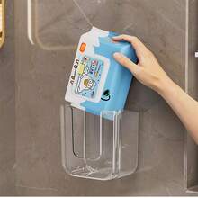 1PC Wall Mounted Wet Wipe Storage Box Without Punching Wet Wipe Dispenser, Suitable For Bathroom, Kitchen, Bedroom Household Wet Wipe Storage Bathroom Accessories