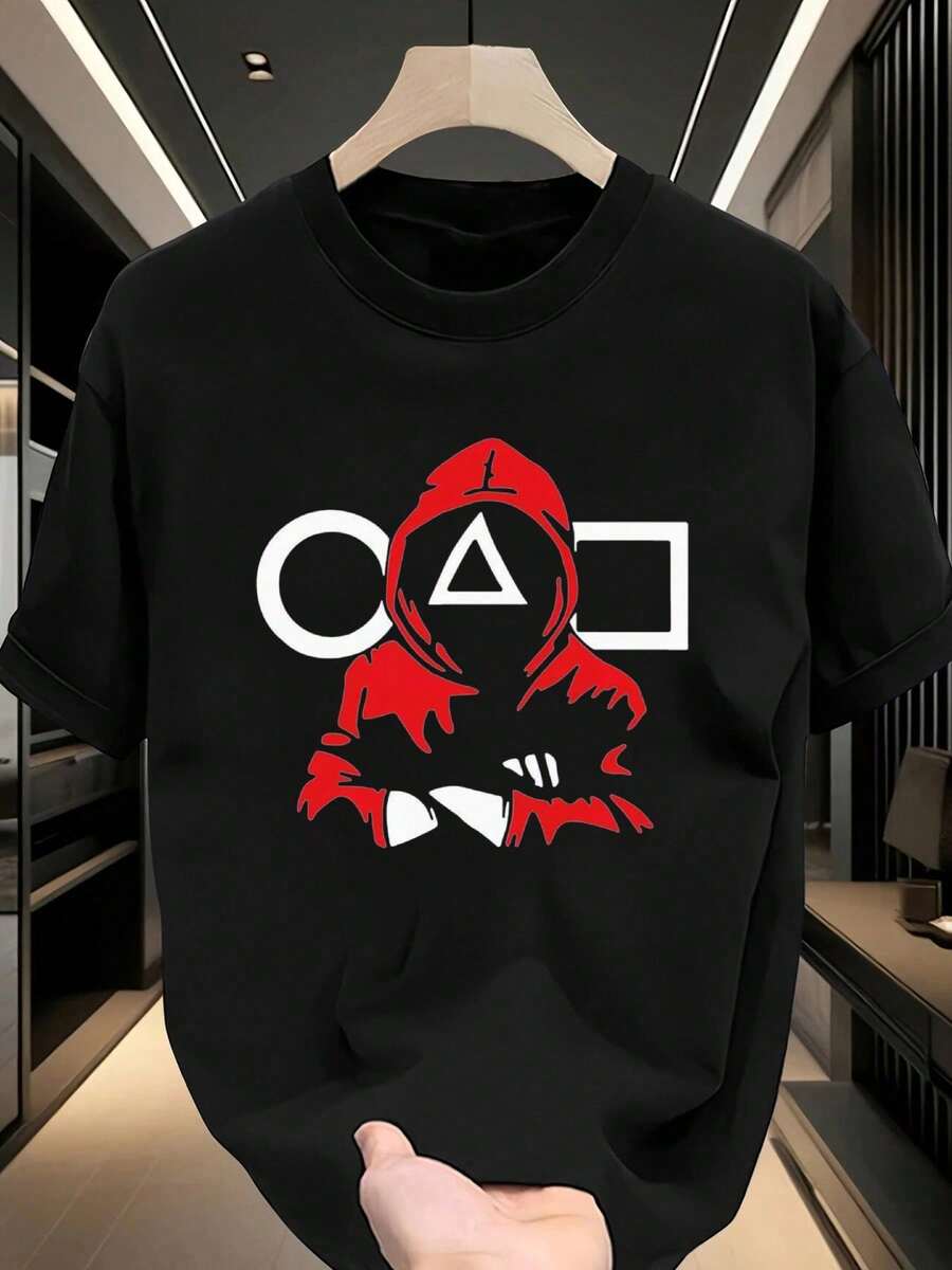 Men T-Shirts - 黑色 - 查看 1