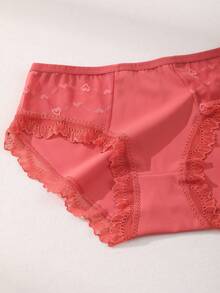 4 PCS Women's Lace Milk Silk Splicing Panties Low Waist Comfortable Briefs - Multicolor - View 9
