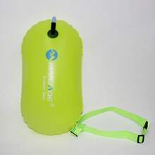 1 pieza Flotador inflable de burbuja para nadar, boya de remolque, ideal para nadadores principiantes, estilo aleatorio, artículos esenciales de playa, accesorios de playa, flotador de piscina