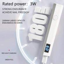 USB Rechargeable Portable LED Dual-Light Source Nail Lamp, Convenient & Fast Drying, Suitable For Home DIY Gel Nail Art Curing And Nail Polish Drying - Multicolor - View 13