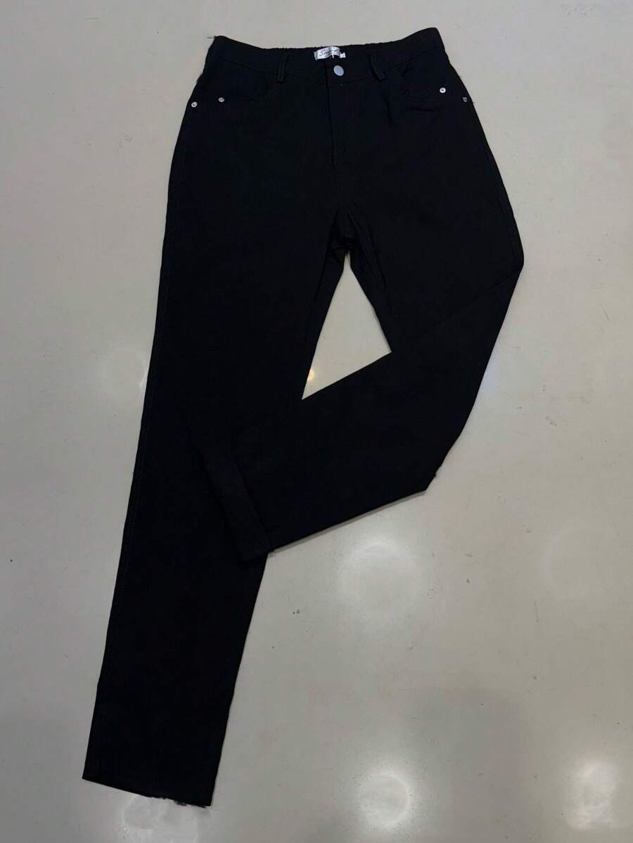 Twill Pants With Lots Of Elastane - 黑色 - 查看 1