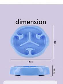 1pc Random Color Round Slow Feeder Pet Bowl, Anti-Spill Pet Supplies, Dog Bowl