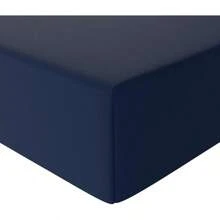 Basics Soft Microfibre King Fitted Sheet, Deep Pocket 12 Inch (30 Cm), Black - Navy Blue - View 2