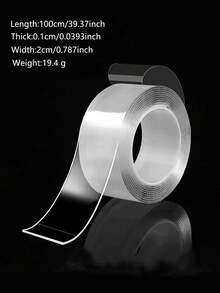 5 M Long 1-Pack Strong Non-Marking Double-Sided Adhesive Multi-Scene Use Can Be Cut - Transparent - View 9