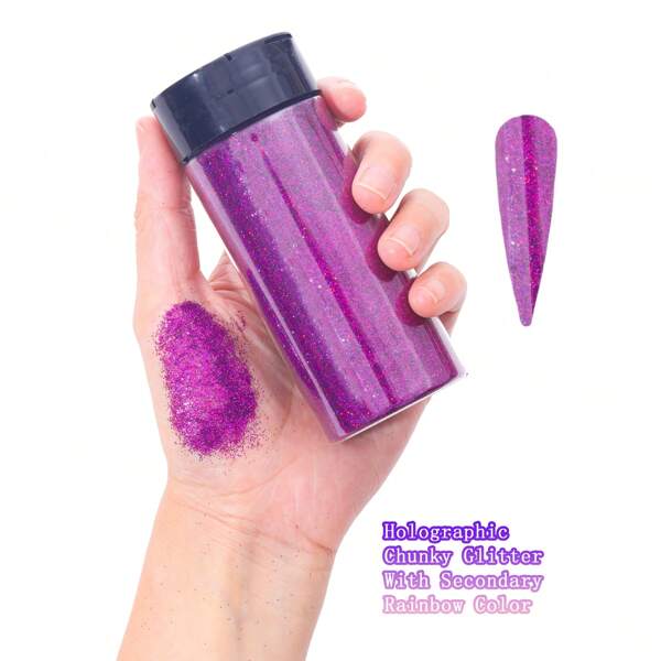 80g/2,85 oz Glitter Ultrafinohológrafico, Glitter em Pó de Resina 1/128" Lantejoulas Flocos para Copos Térmicos, Artesanato em Resina, Slime, Pintura de Unhas, Decoração de Festival, Enfeites de Natal