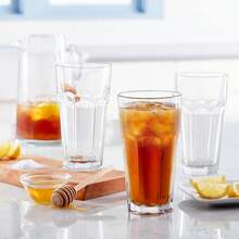 Libbey Gibraltar Iced Tea Glasses, 22 Ounce, Tall Tempered Cocktail Glass Tumbler Set Of 12, Ice Tea Glasses For Parties And Everyday Use - 冰茶杯(22盎司) - 查看 2