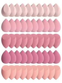 50 piezas Esponjas de maquillaje, esponjas suavizantes para la aplicación de BB cream, base de maquillaje, corrector y rubor, de uso húmedo/seco, sin látex, aptas para todo tipo de piel - Multicolor - Ver 15