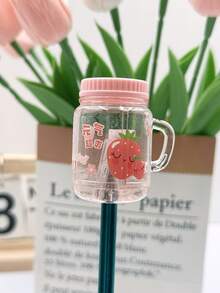 1件/2件/3件/4件/5件/6件/9件/10件/15件/32件创意珍珠奶茶杯卷笔刀，单孔，易削，金属刀片，ABS塑料，防刮，透明刨花收集器，设计 - 彩色 - 查看 6