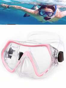 SHENYU Adults & Teenagers Unisex Snorkeling & Swimming Goggles With Diving Breathing Tube Set, Beach Essentials, Beach Accessories, Pool Float - Pink - View 5
