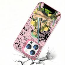 bandai Funda de teléfono con diseño de Luffy de One Piece para 16, 15, 14, 13, 12, 11, Pro Max, X, XR, XS Max, 8, 7 Plus, con acabado mate y dulce