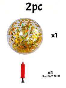 2 pezzi/Set pallone da spiaggia gonfiabile, include 1 pallone e 1 pompa d'aria, giocattolo da esterno, pallone acquatico per piscina, spiaggia e attività estive all'aperto