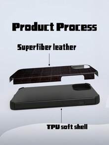 1pc Crocodile Pattern Leather Shockproof Phone Case With Rotating Sound Design, Compatible With IPhone Waterproof Anti-Fall Scratch Resistant - Dark Brown - View 5