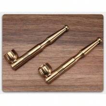 1 Stück reine Messing Doppel-Zweck Lang & Kurz Klassischer Stil Rauchpfeife mit Filter, tragbarer Handzigarettenhalter, perfekte Geschenkidee