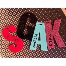 Personalized Acrylic Backpack Name Tag, Letter Cutout Bag Charm Keychain For School Bag, School Students Bag Tag - Initial Luggage Tag - View 3