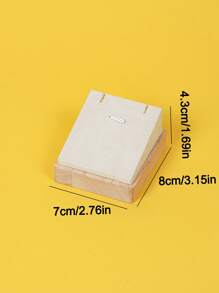 1 件橡胶木高档天鹅绒木制珠宝展示架,垂直项链架,耳环架收纳架女士收纳整理器旅行必需品返校宿舍收纳秋季装饰 - 彩色 - 查看 17